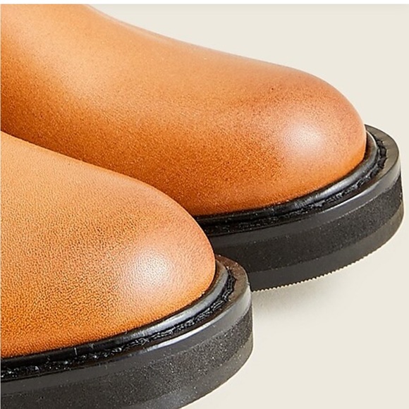 J. Crew Women’s Leather pull-on boots Rich Caramel New With Box Size 7 - Picture 3 of 9